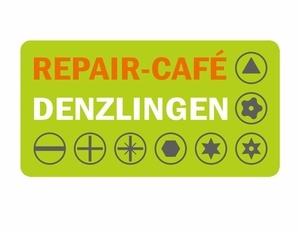 Orangene und wei�e Schrift sowie graue Symbole auf gr�nem Untergrund