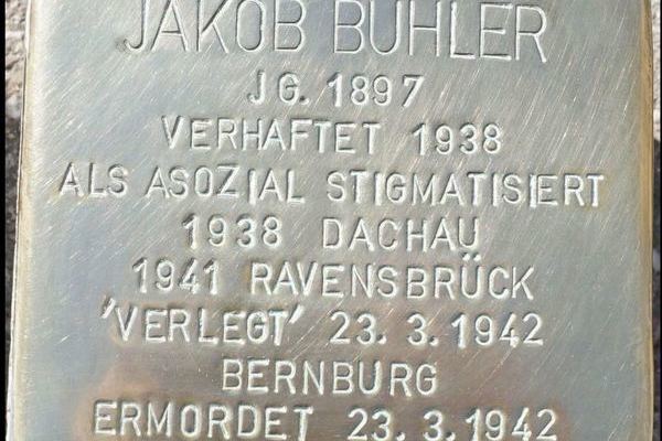 Stolperstein fr Jakob Bhler vor Hauptstr. 53