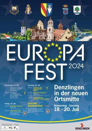 Plakat für das Europafest 2024 in Denzlingen Plakat für das Europafest 2024 in Denzlingen