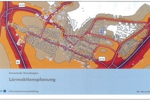 Flächenplan Lärmaktionsplanung Gemeinde Denzlingen