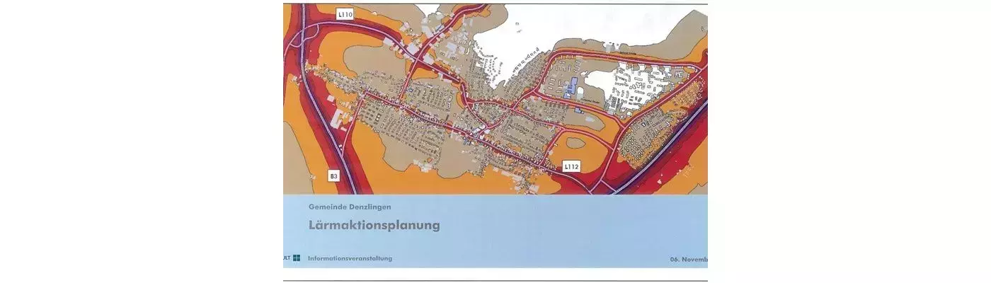 Flächenplan Lärmaktionsplanung Gemeinde Denzlingen
