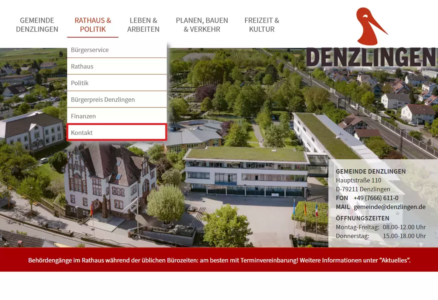 Kontakt Gemeinde Denzlingen Kontakt Gemeinde Denzlingen