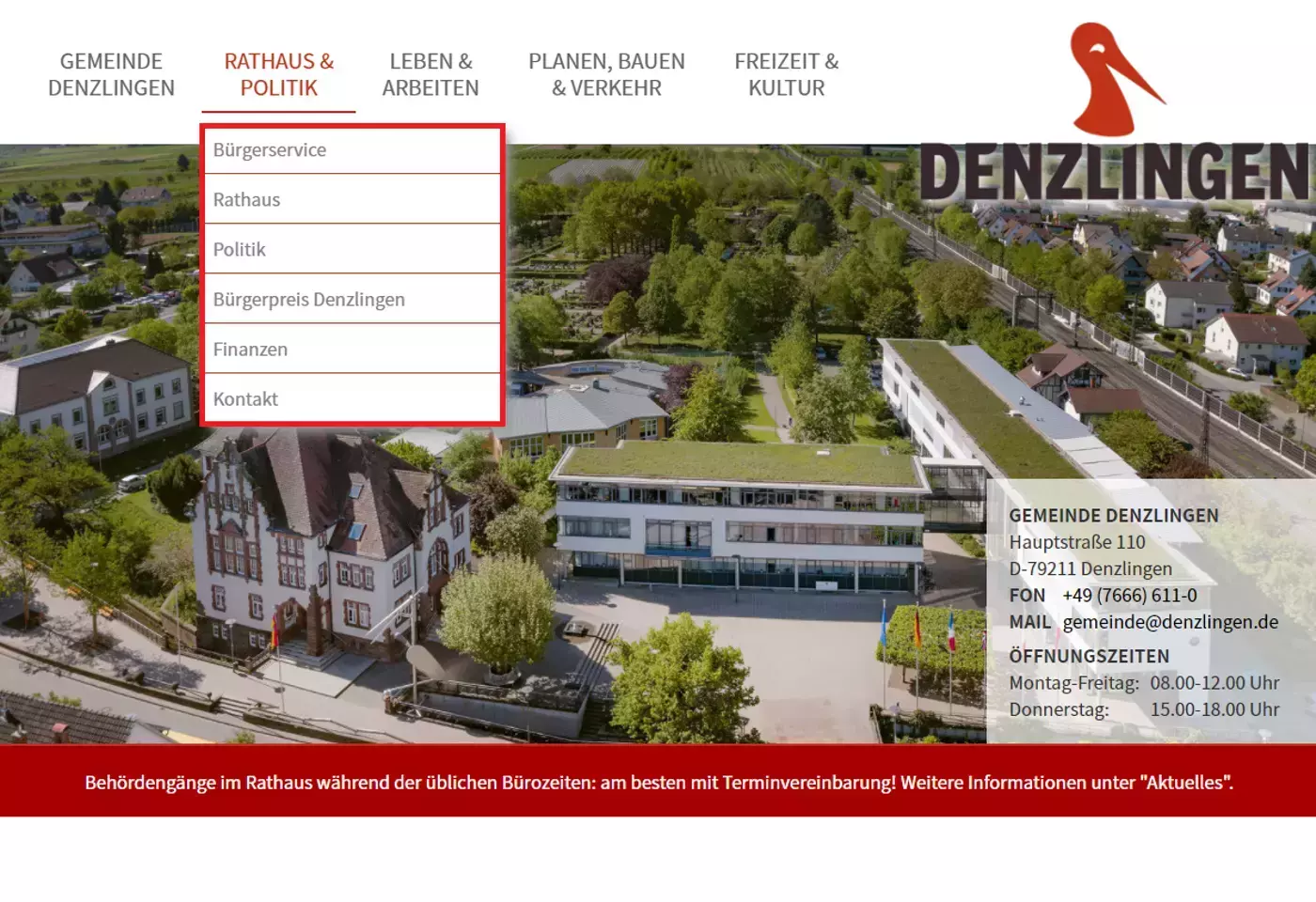 2. Menüpunkt Denzlingen 2. Menüpunkt Denzlingen