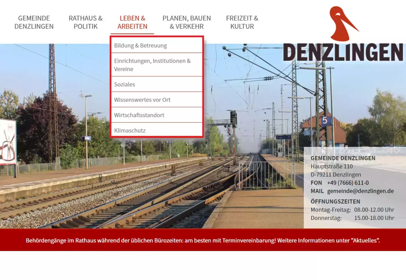 3. Menüebene Denzlingen 3. Menüebene Denzlingen