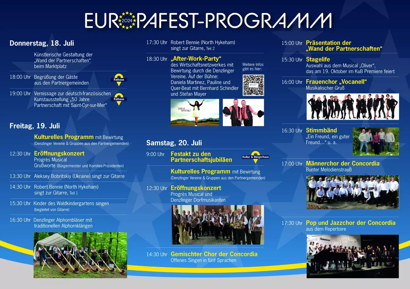 Flyer Europafest 2024 Denzlingen Seite 2 - Programm Flyer Europafest 2024 Denzlingen Seite 2 - Programm