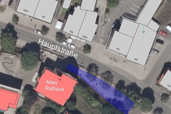Ortsplan Gehwegverlauf Altes Rathaus bis St. Georgskirche Ortsplan Gehwegverlauf Altes Rathaus bis St. Georgskirche