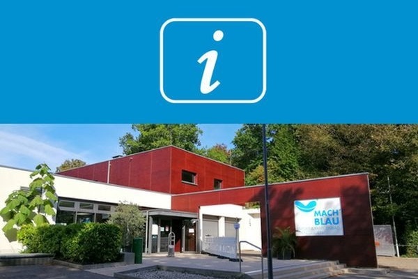 Ansicht MACH' BLAU mit Buchstabe I (f&uuml;r Information)