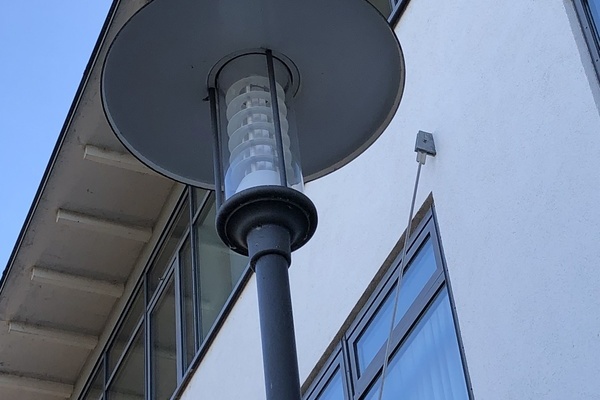 Lampenschirm einer Stra&szlig;enleuchte