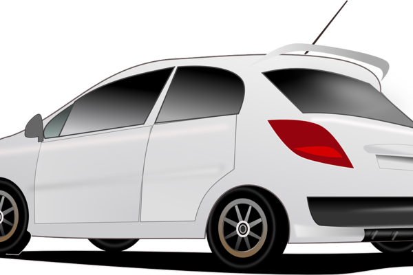 Wei&szlig;er Personenkraftwagen