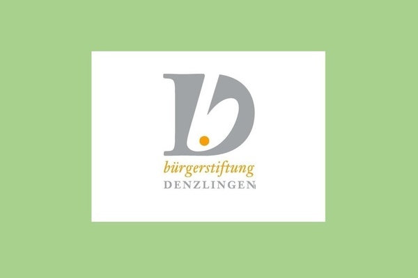 Logo der B&uuml;rgerstiftung Denlzingen auf gr&uuml;nem Hintergrund