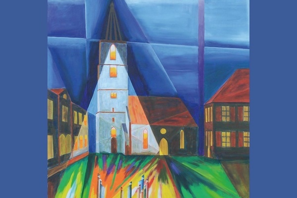 �Georgskirche in Denzlingen am Abend� Kunstwerk von <a href="https://bennoharler.de/" target="_blank">bennoharler.de</a>