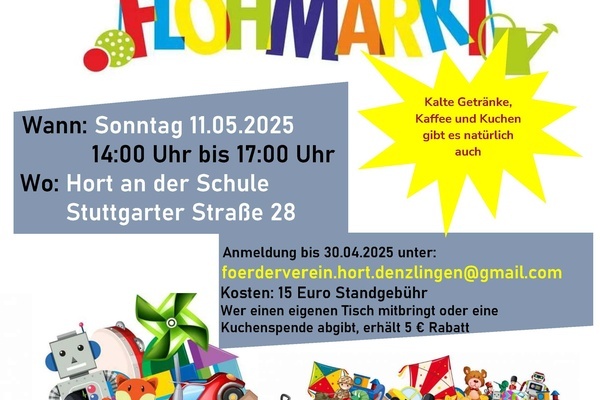 Flyer Flohmarkt Frderverein Hort an der Schule